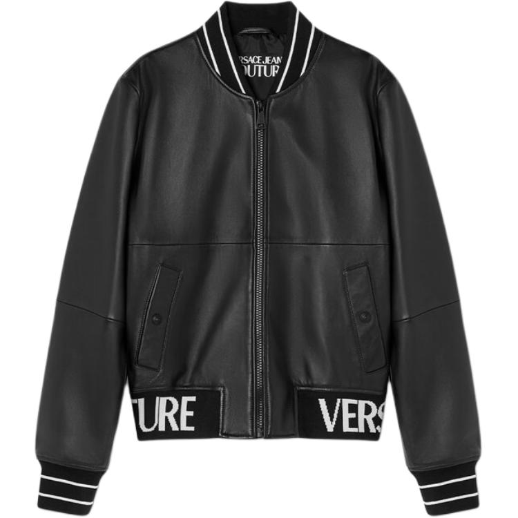 

VERSACE Куртка джинсовая с логотипом жаккард, Black