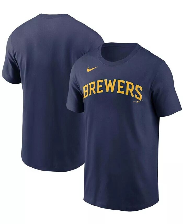 

Мужская темно-синяя футболка с надписью Milwaukee Brewers Team Nike