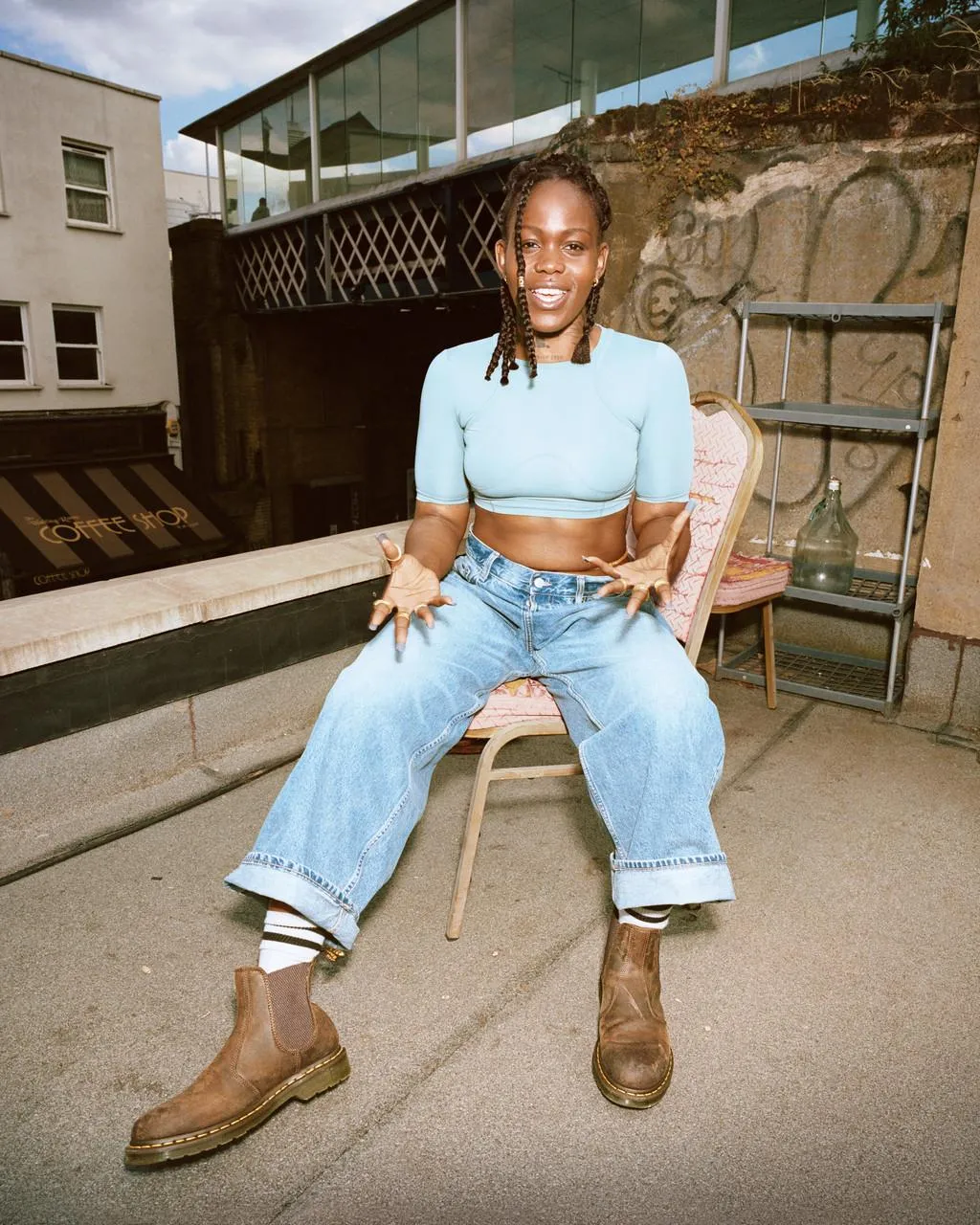 Ботинки-челси кожаные Dr. Martens 2976 Crazy Horse со строчкой, темно-коричневый — фото 4
