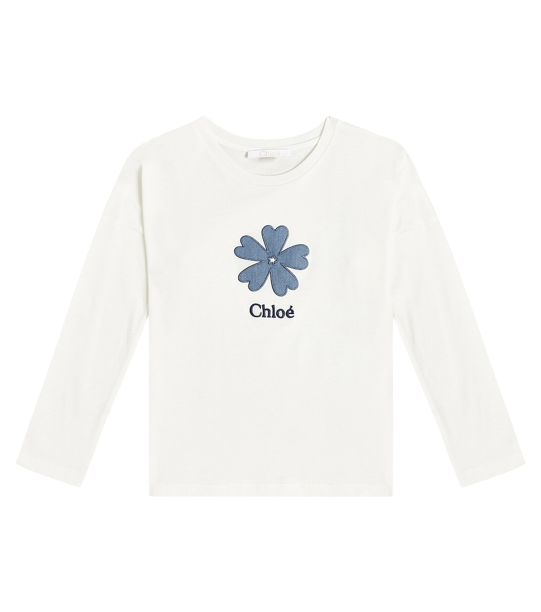 

Хлопковый топ с логотипом Chloé, белый