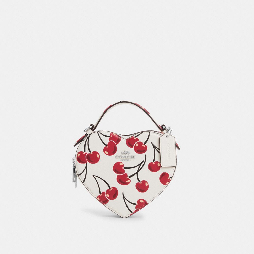 

Сумка кросс-боди Coach Heart Crossbody Bag With Cherry Print, серебряный/мульти, Серебристый, Сумка кросс-боди Coach Heart Crossbody Bag With Cherry Print, серебряный/мульти