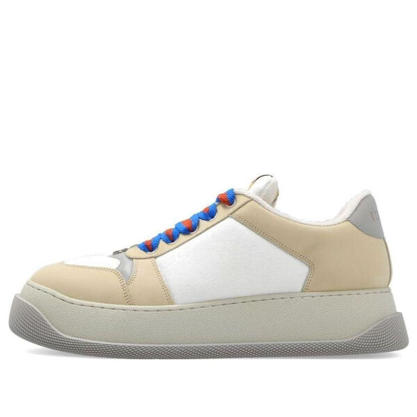 

Кроссовки screener gg leather sneakers 'white beige grey' Gucci, белый