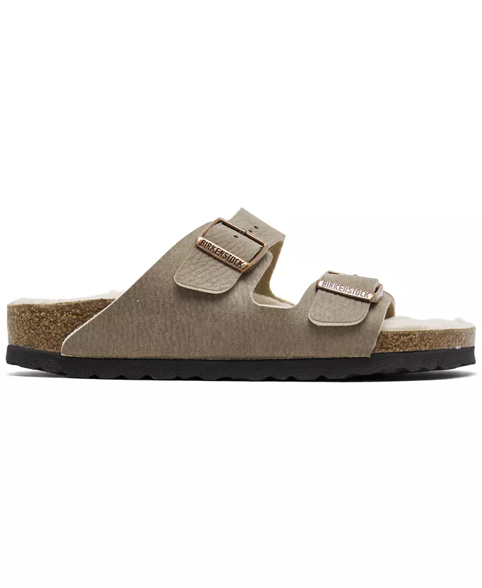 Женские синтетические сандалии Arizona Shearling от Finish Line Birkenstock, загар/бежевый — фото 2