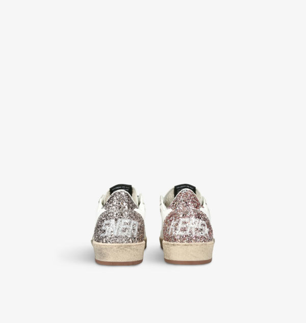Низкие кожаные кроссовки Ballstar с блестками Golden Goose, мультиколор — фото 4