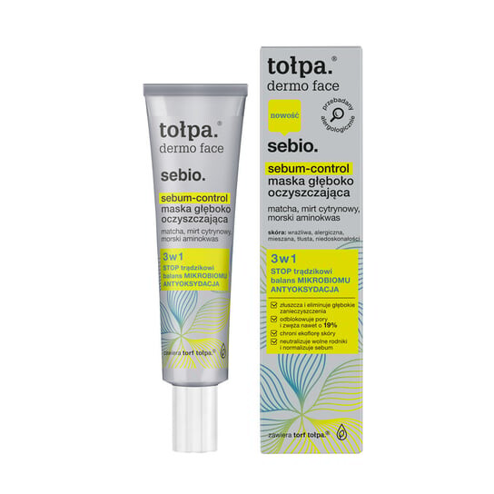 

Гель, пилинг, маска, 100 мл Tołpa, Dermo face sebio, max multi clean effect: