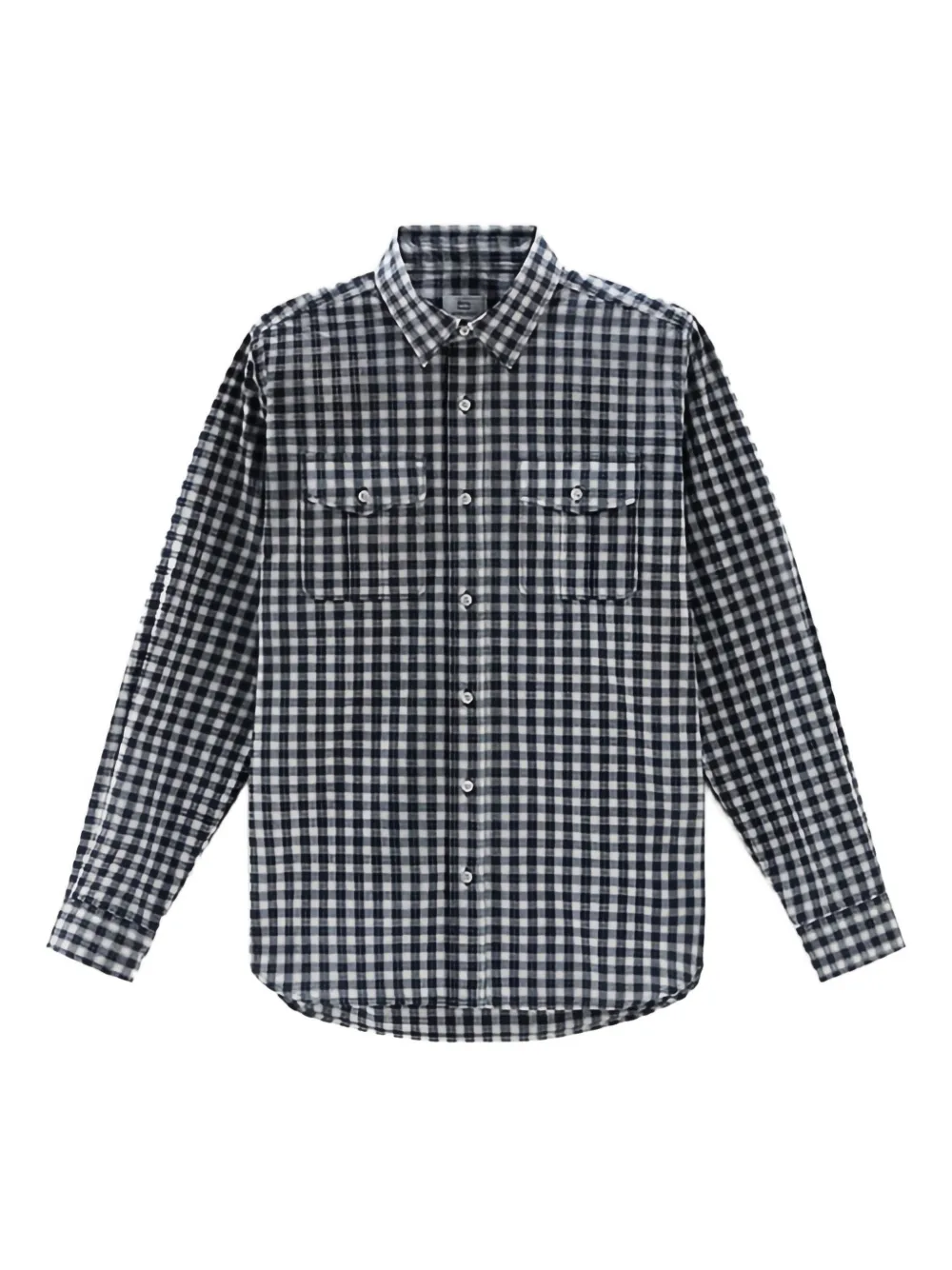 

Рубашка из хлопка в микроклетку Woolrich, синий