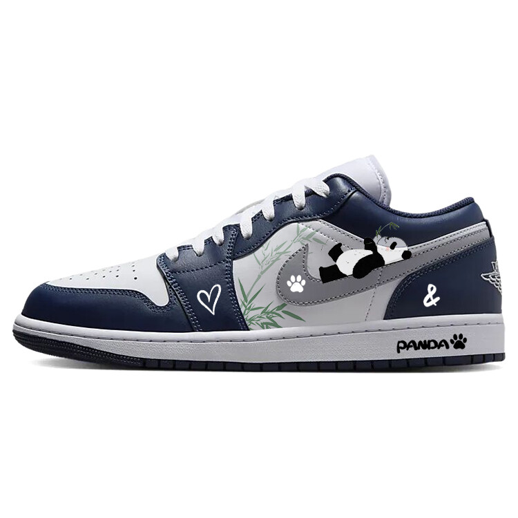 

Кроссовки Air Jordan 1 Vintage Basketball Shoes Women's Low-top Blue/gray, синий