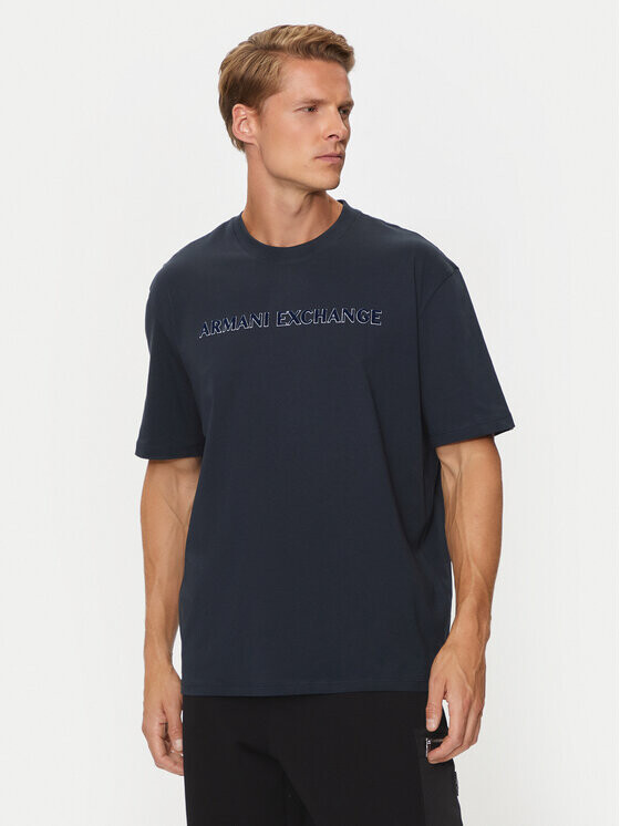 

Футболка стандартного кроя Armani Exchange, синий