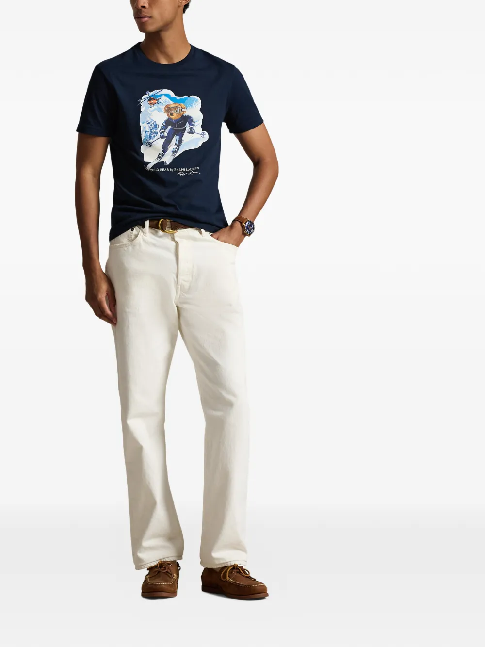 Футболка с графичным принтом Polo Ralph Lauren, синий — фото 2
