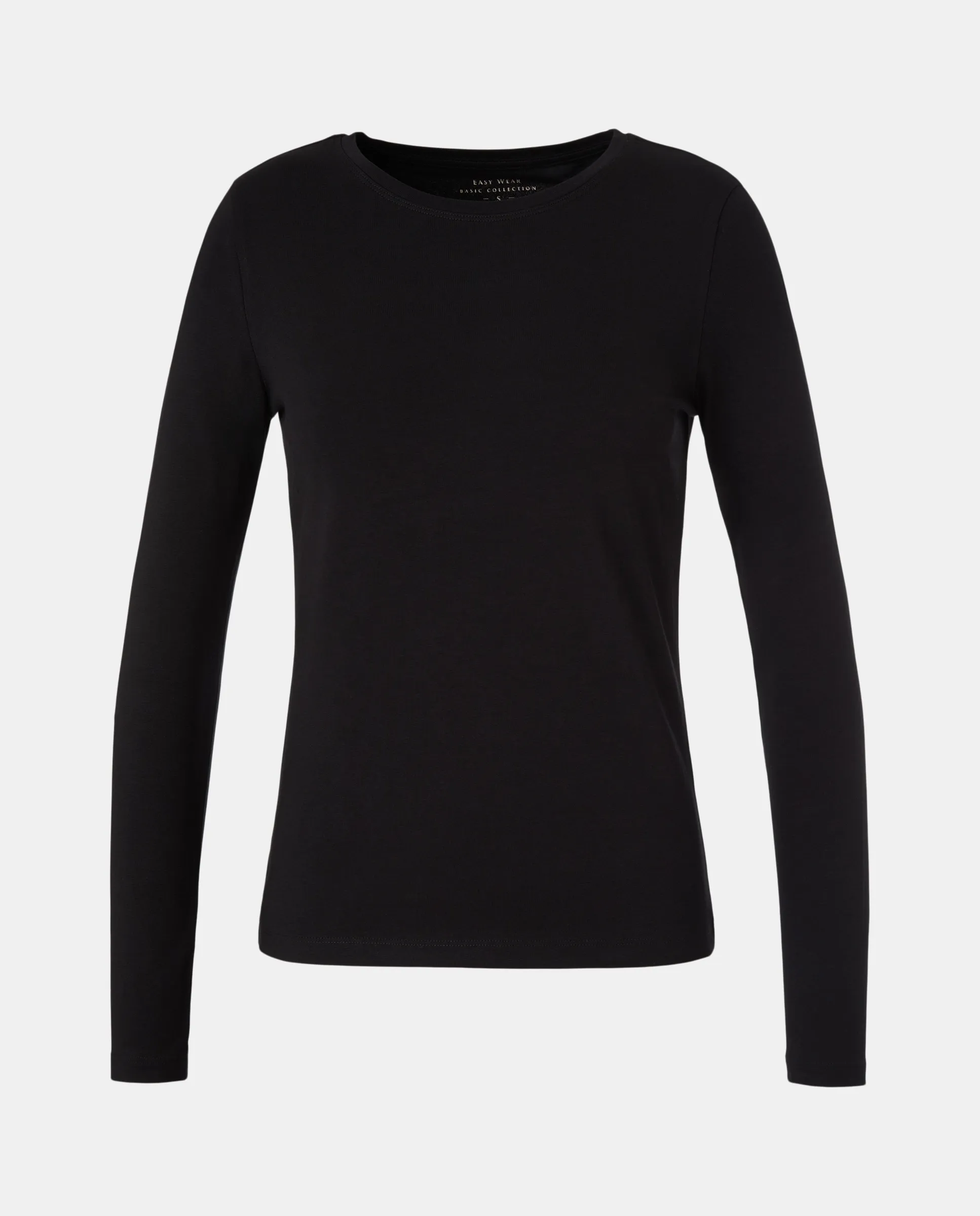 

Женская футболка с длинным рукавом и круглым вырезом Easy Wear, черный