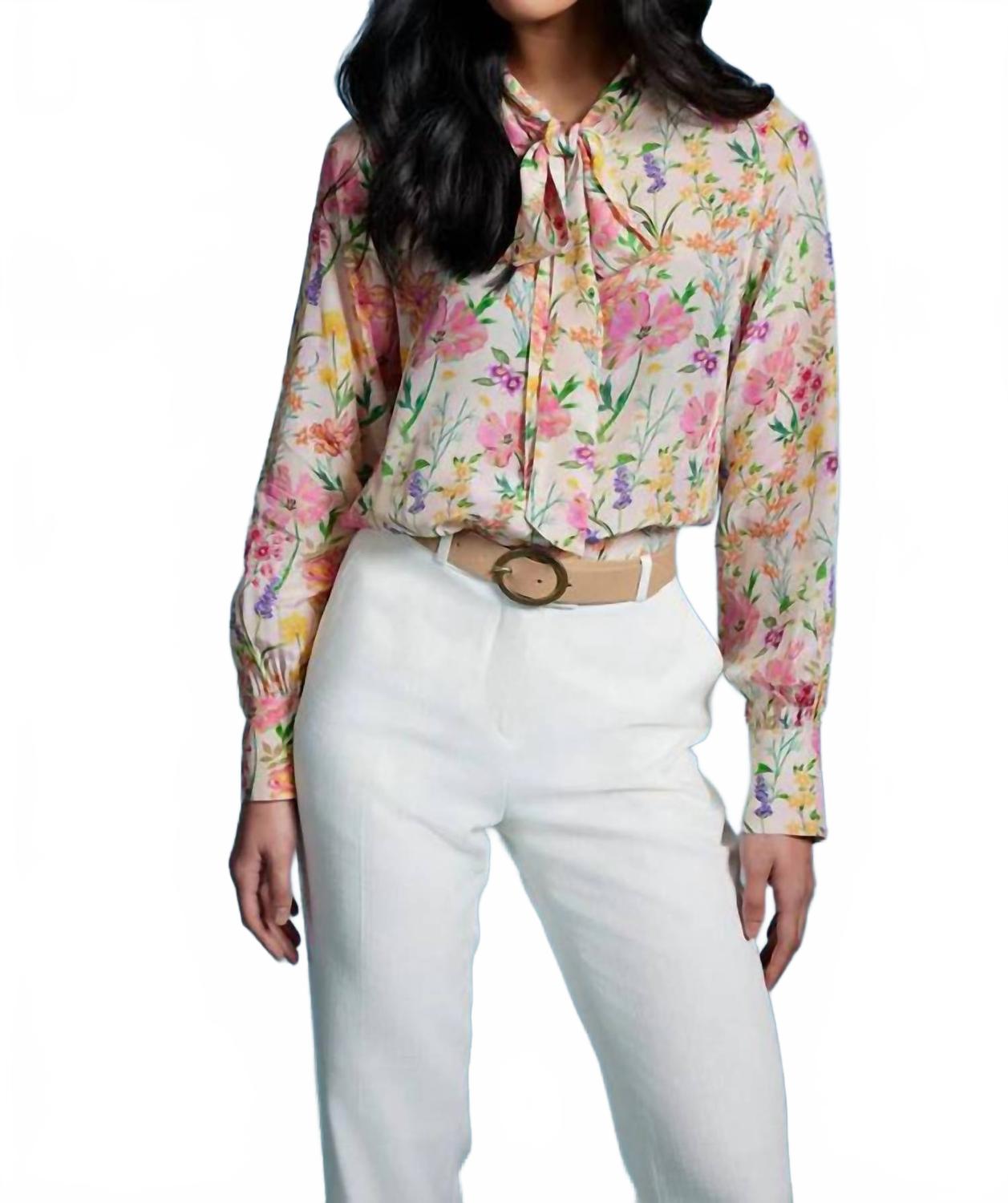 

Цветочная блуза с длинными рукавами в розовых тонах Sasha+Z