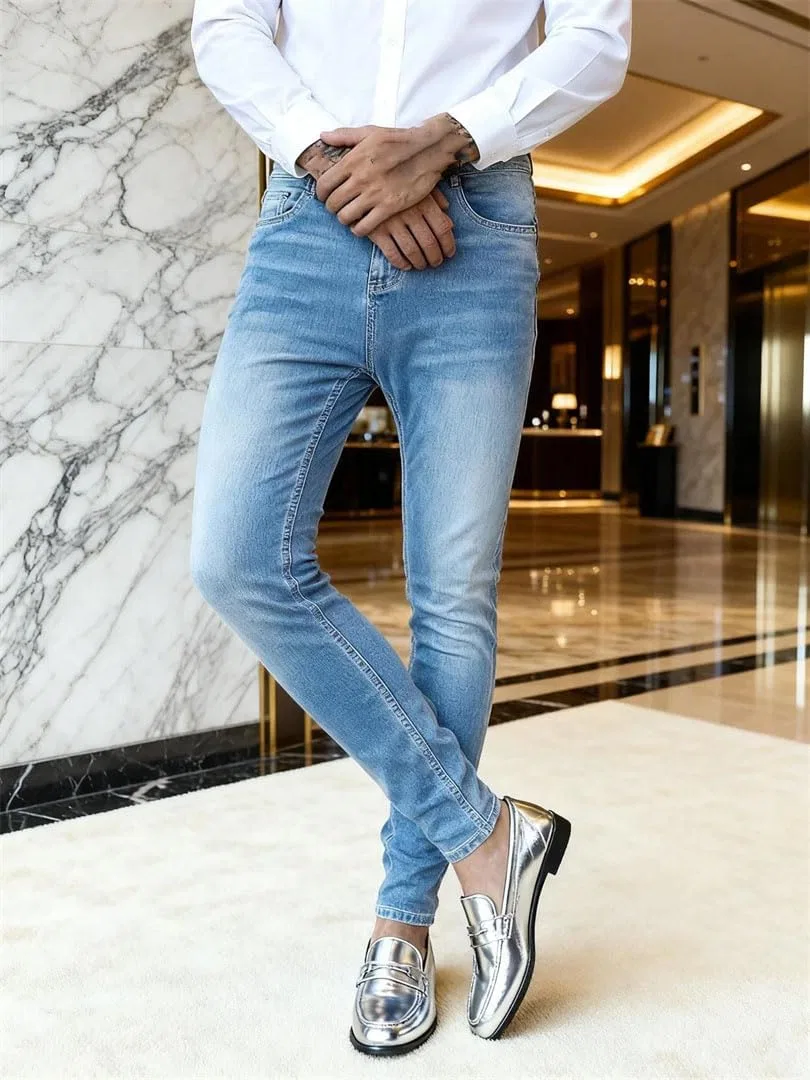 Джинсы синие Slim Fit, G03lan — фото 3