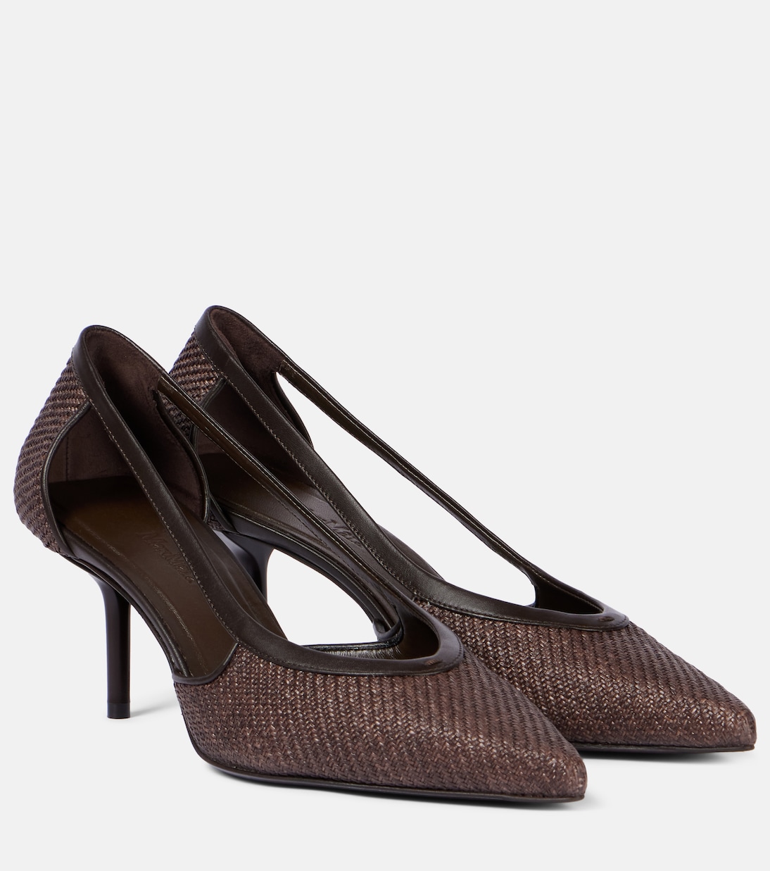 Туфли с эффектом рафии и отделкой из соломенной кожи Max Mara, Noce