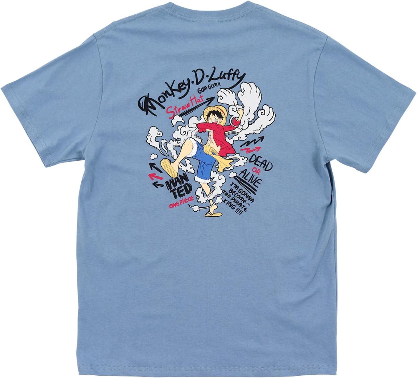 

Мужская футболка с коротким рукавом ONE PICE 572 Luffy (размер M/L/LL) (белый/синий/черный) Airin