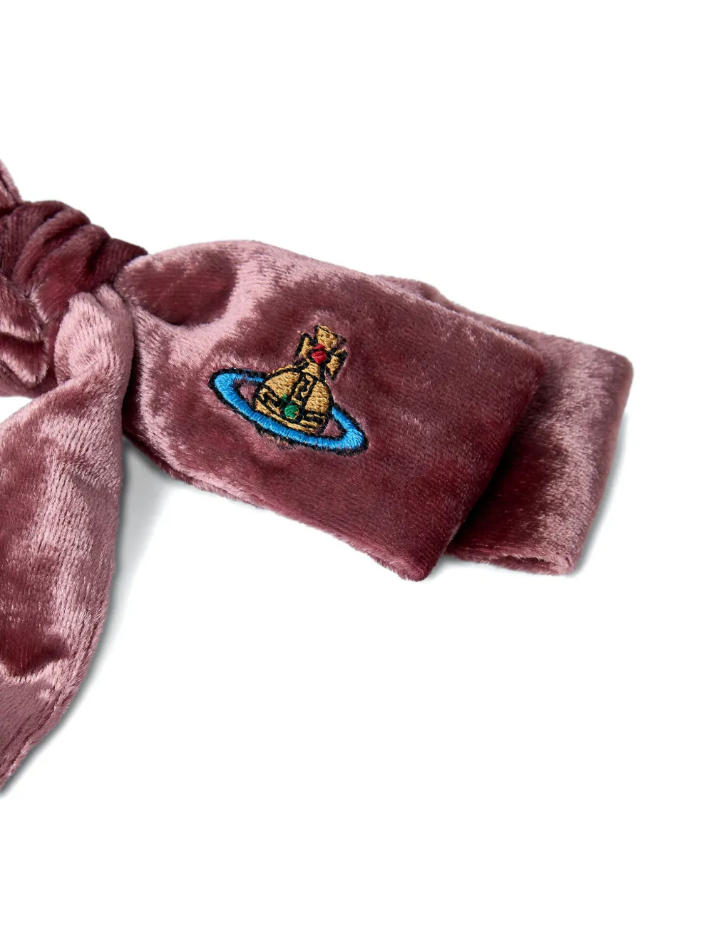 Заколка для волос в виде банта с логотипом Orb Vivienne Westwood, розовый — фото 4