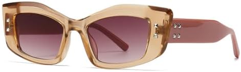 

Солнцезащитные очки в стиле ретро 2027 года для женщин, квадратные солнцезащитные очки с широкими краями, защитные очки для мужчин, очки для водителей MTZJH, C6 Champagne