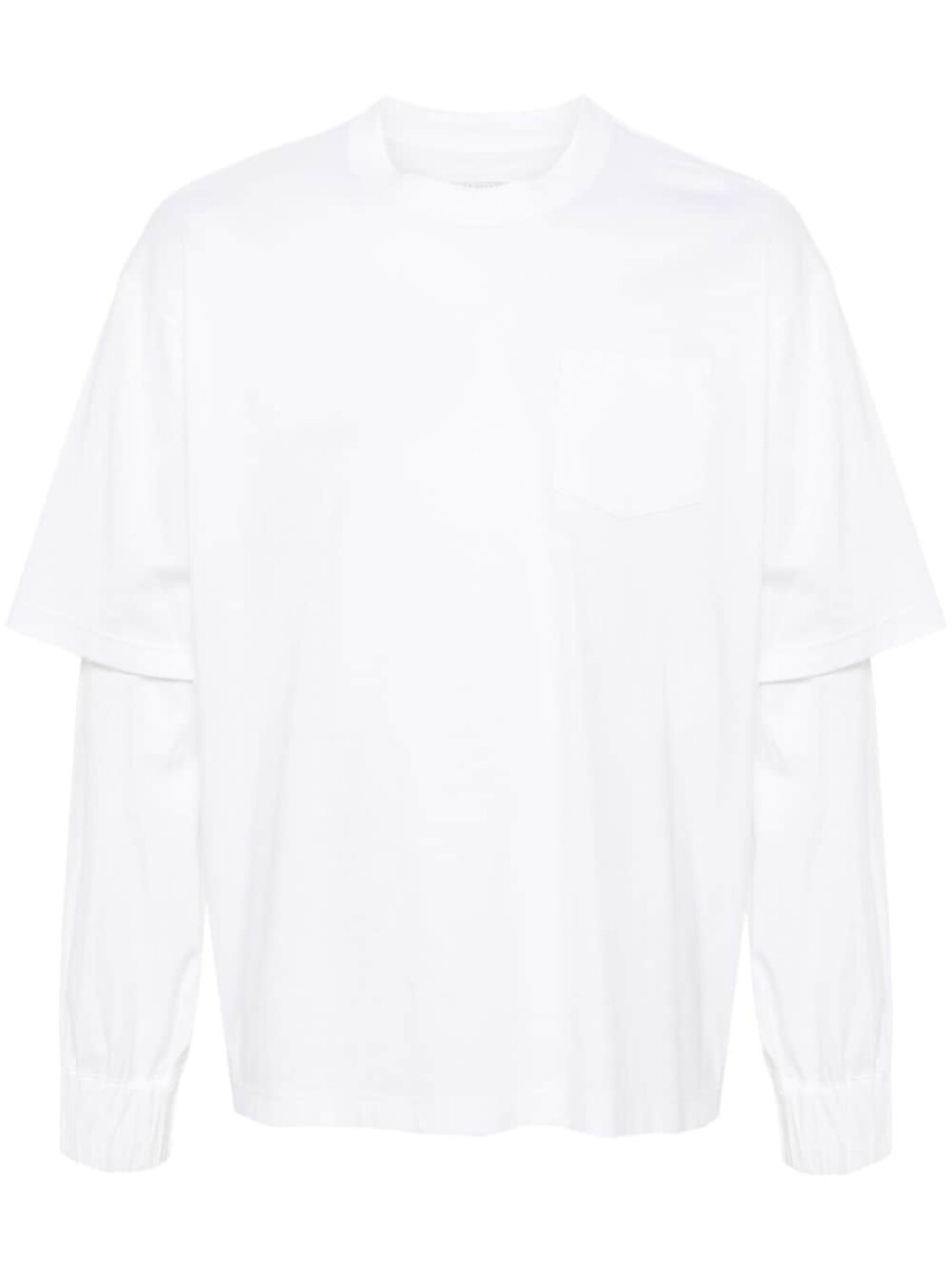 

Sacai футболка с эффектом многослойности, белый