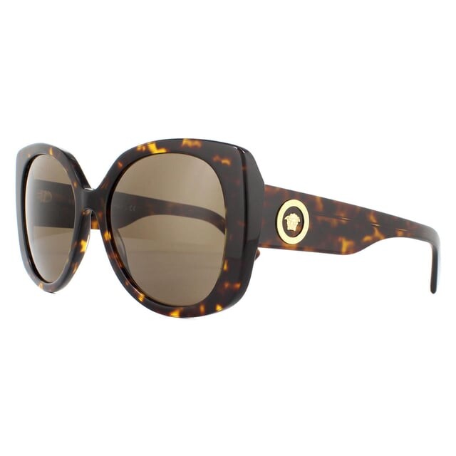 Солнцезащитные очки ve4387 108/73 гавана темные Versace, коричневый — фото 2