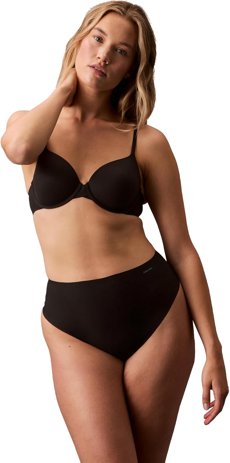 

Женские утягивающие трусики-стринги Calvin Klein Stay-Put Mesh с высокой талией, Black