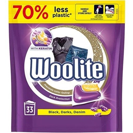 

Темные гель-капсулы для стирки с кератином, 33 шт., Woolite