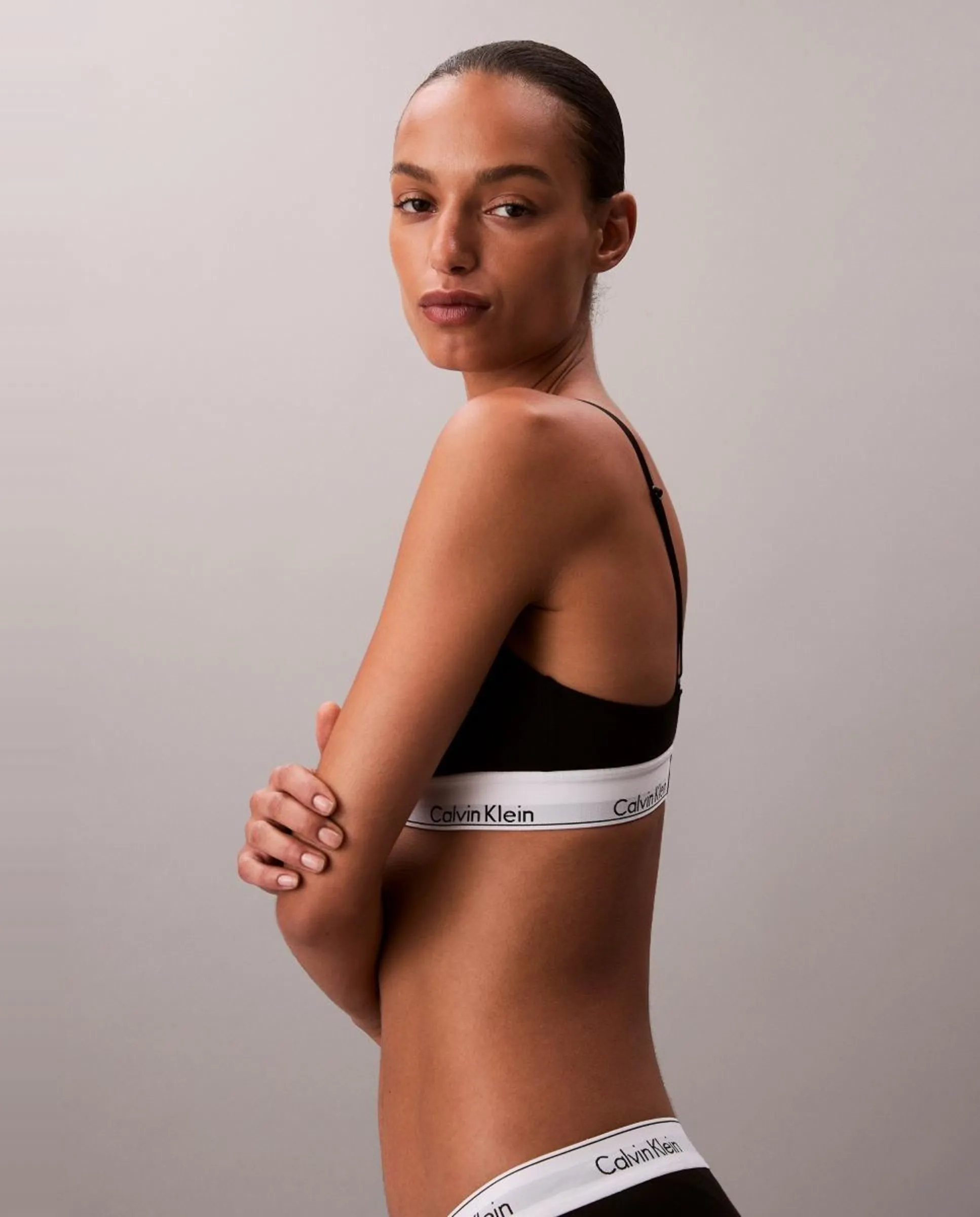 Треугольный бюстгальтер ICON COTTON MODAL Calvin Klein, черный — фото 3