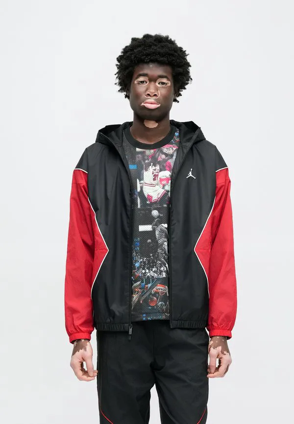 Куртка для активного отдыха на открытом воздухе Jordan, Black/Gym Red/White — фото 4