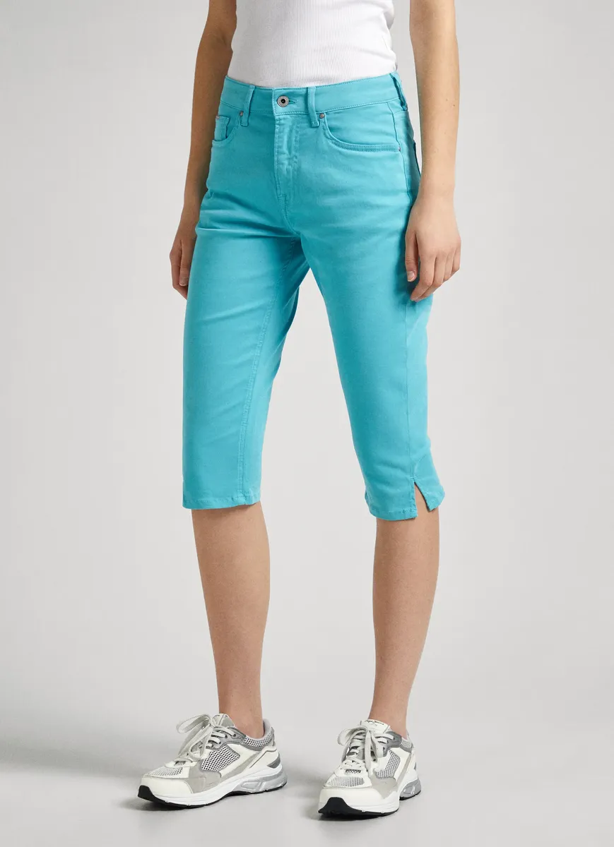 

Джинсы-капри Pepe Jeans "SKINNY CROP" с небольшими разрезами, цвет Wave Blue