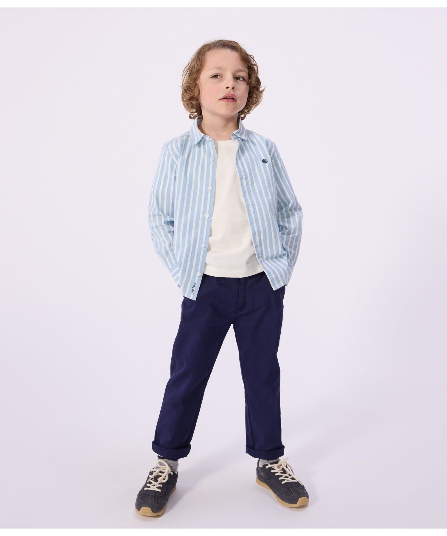 Брюки из саржи PETIT BATEAU, Blue