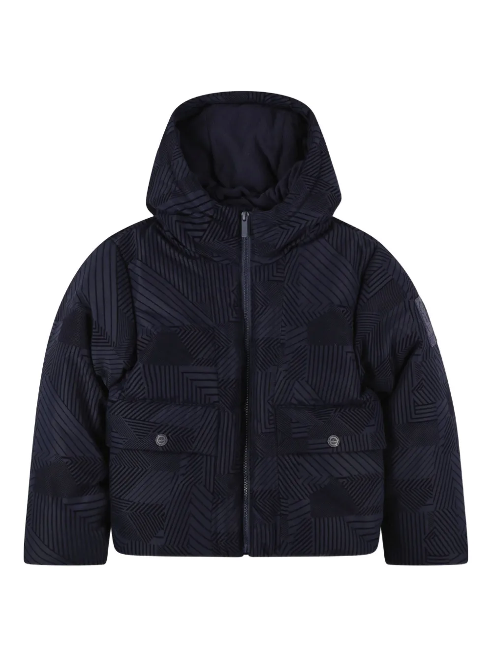 

Утепленная куртка с геометрическим узором Timberland Kids, черный