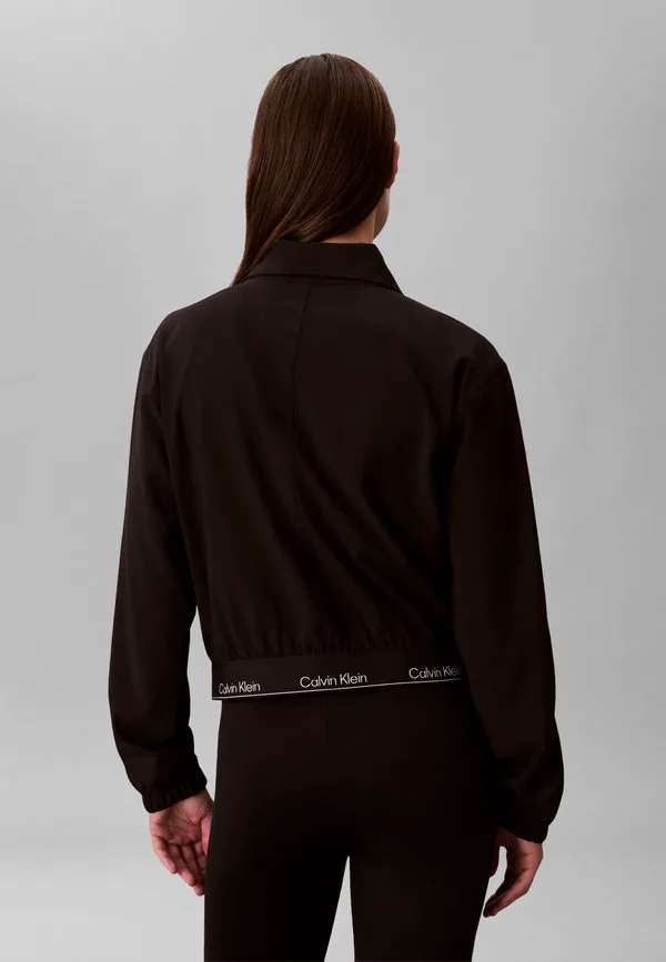 Спортивная современная ветровка, тренировочная куртка Calvin Klein, Black — фото 3