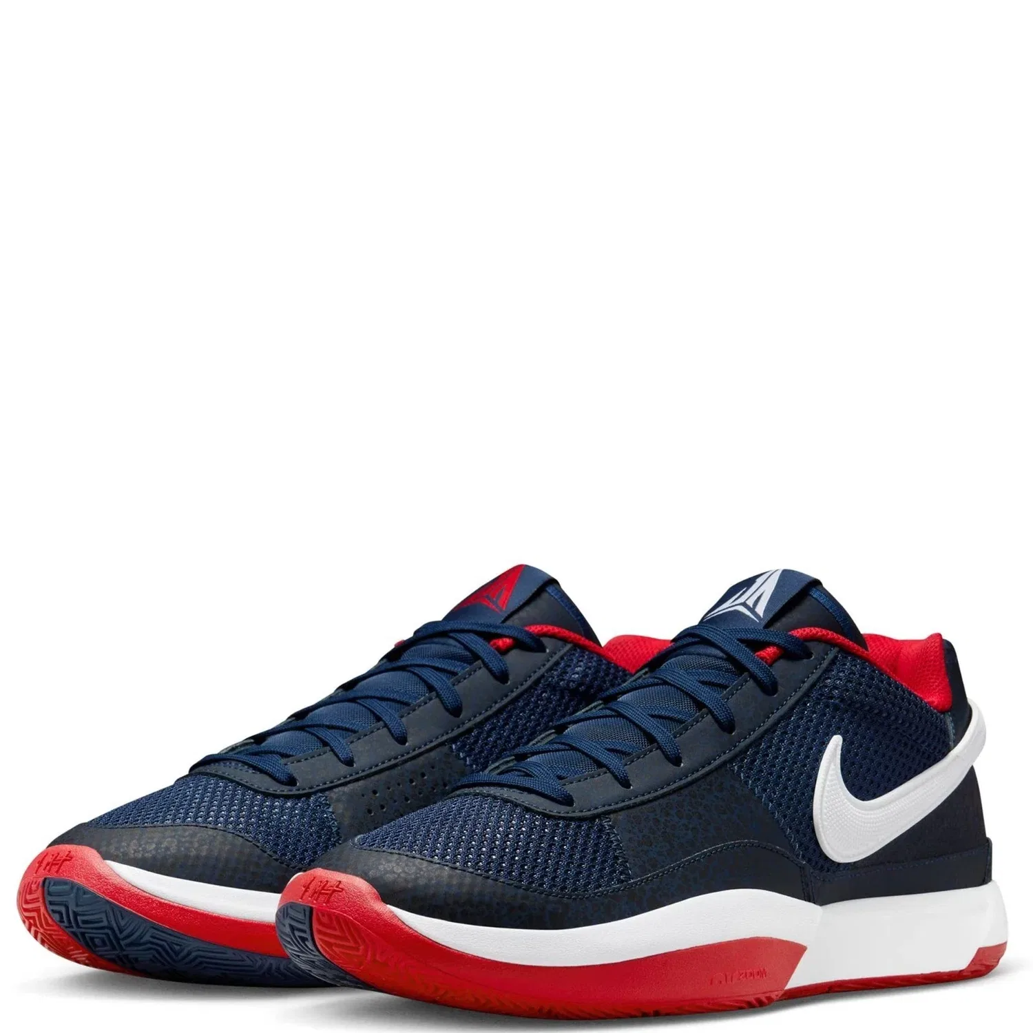 Кроссовки Nike JA 1 FQ4796-403, темно-синие с белыми шнурками, баскетбольные, SHOP270