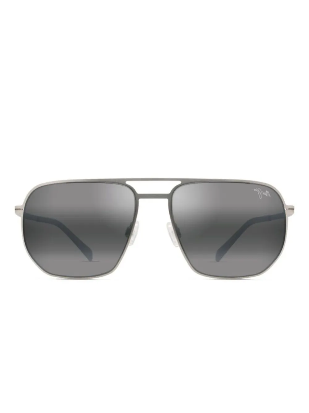 

Солнцезащитные очки Shark´s Cove в геометричной оправе Maui Jim, серебяный
