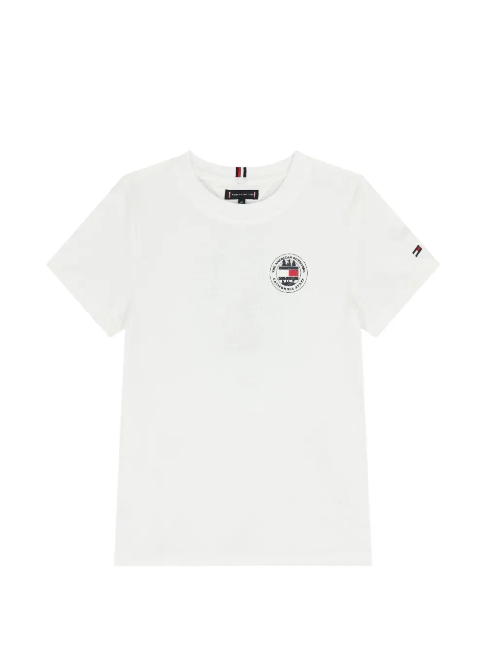 Футболка с круглым вырезом и графическим принтом Tommy Hilfiger Junior, белый