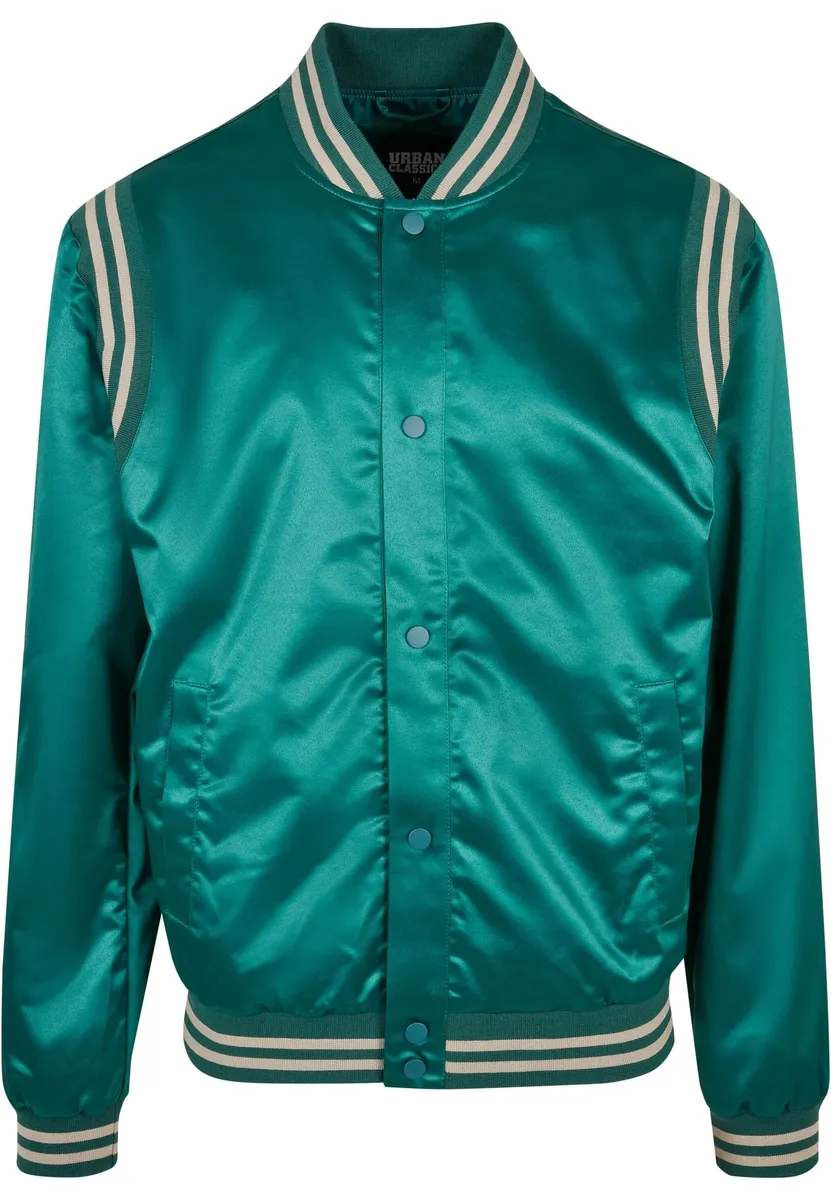 

Куртка для колледжа URBAN CLASSICS " Urban Classics Men's Satin College Jacket" (1 шт.), без капюшона, зеленый