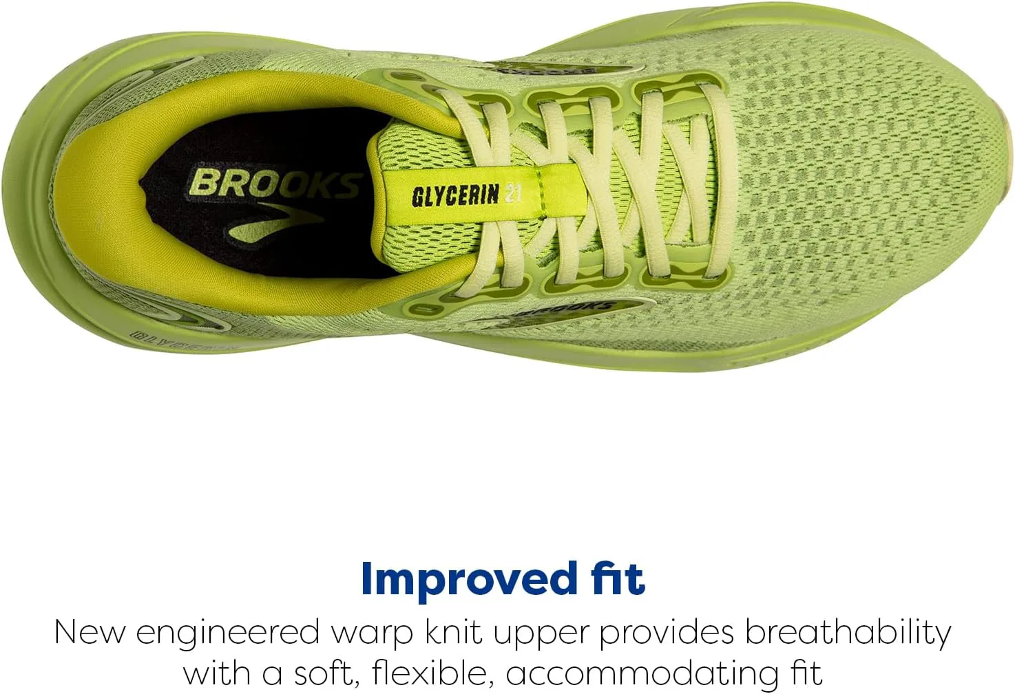 Мужские кроссовки Brooks Glycerin 21 Neutral для бега, бледно-желтый — фото 3