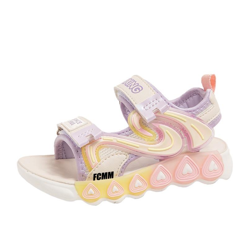 

Детские сандалии с низким верхом, нескользящие и дышащие FCMM, розовый