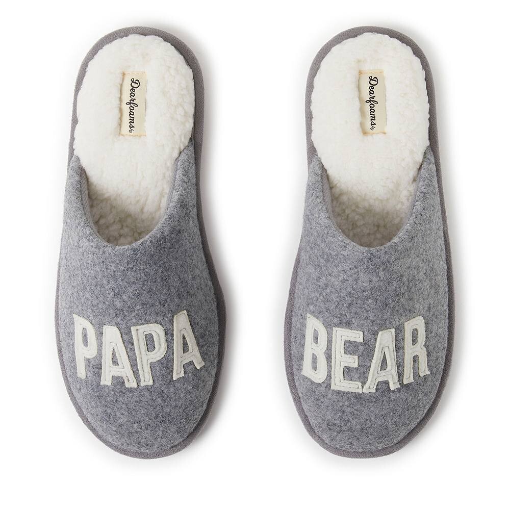 

Мужские тапочки Dearfoams Carson Family, цвет Light Heather Gray