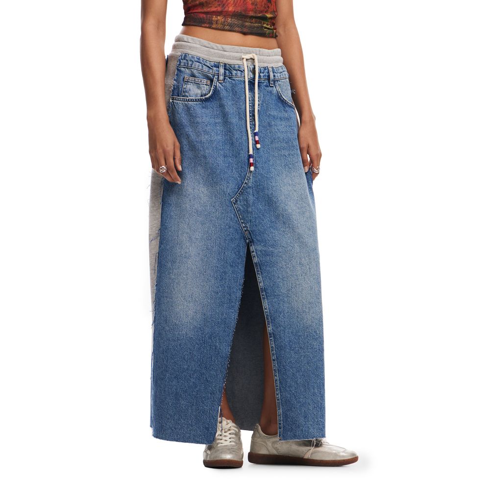 

Синяя хлопковая юбка Desigual