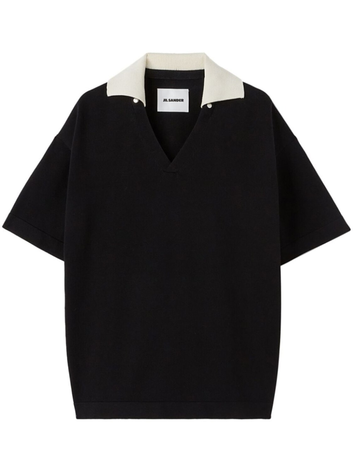 

Jil Sander трикотажная рубашка поло, черный