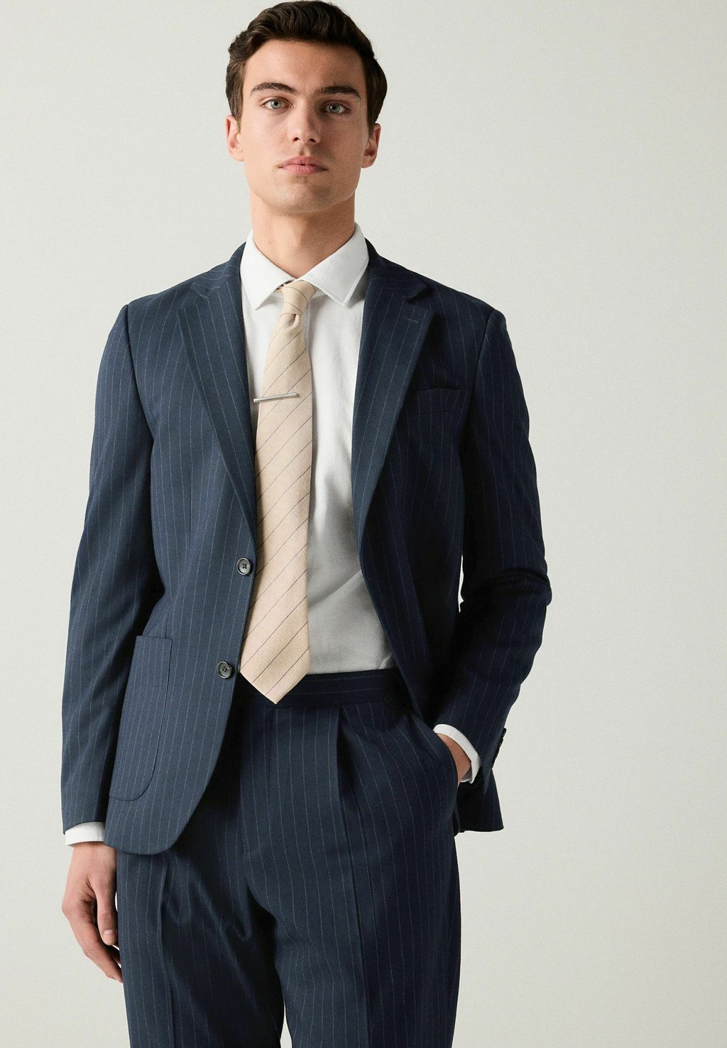 

Пиджак REGULAR FIT - STRIPED Next, темно-синий