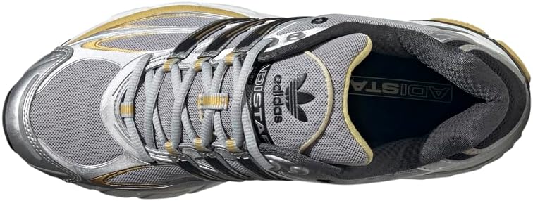 Мужские кроссовки adidas Adistar Cushion с металлическими шнурками - повседневные, золото, серебро — фото 4