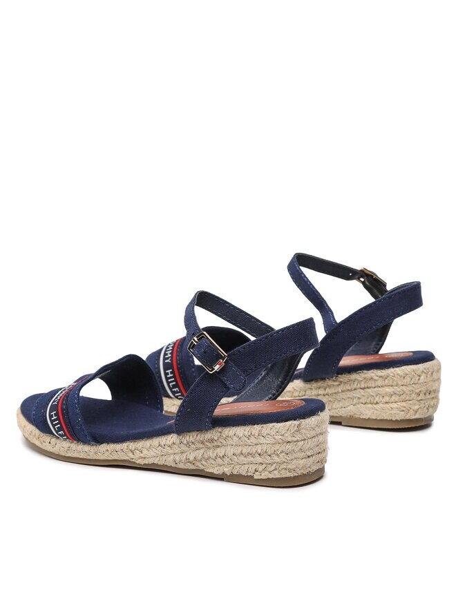 Эспадрильи Tommy Hilfiger Rope Wedge Sandal T3A7-32777-0048 M, темно-синий — фото 3