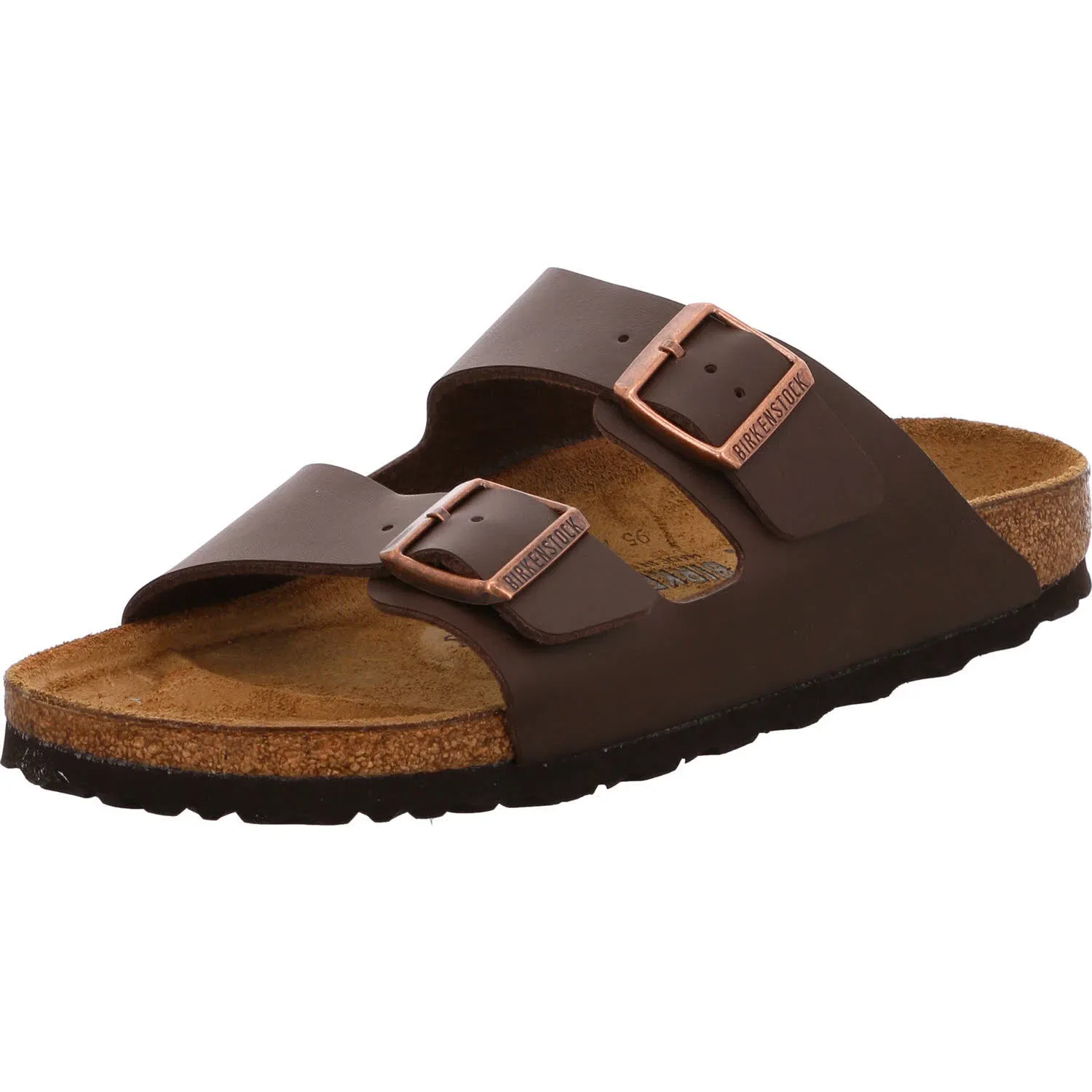 Домашние тапочки из натуральной кожи, Birkenstock, коричневый