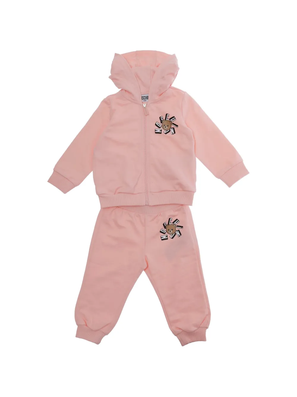 

Спортивный костюм с капюшоном Moschino Kids, розовый