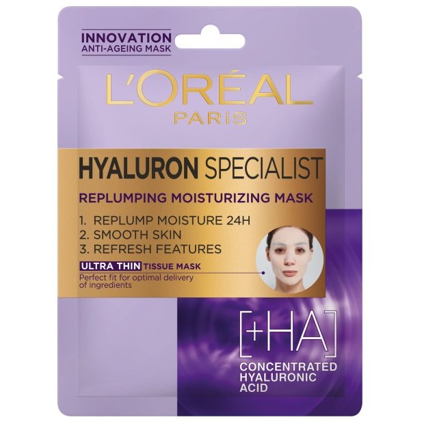 

L'Oreal Paris, Увлажняющая тканевая маска Hyaluron Specialist, 30 г