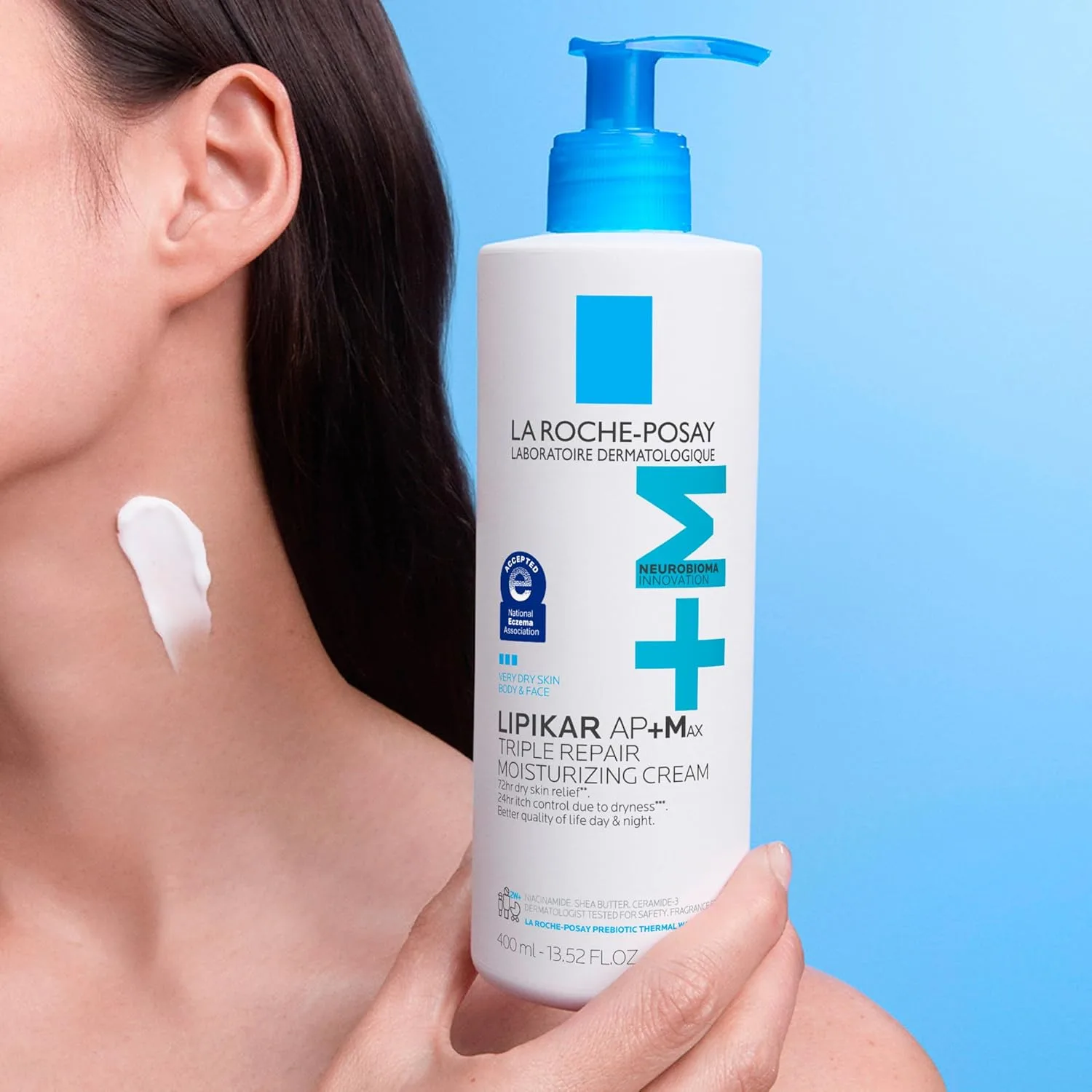La Roche-Posay Lipikar AP+MAX увлажняющий крем для тела с маслом ши и ниацинамидом для сухой и чувствительной кожи 399 мл (1 шт.) — фото 2