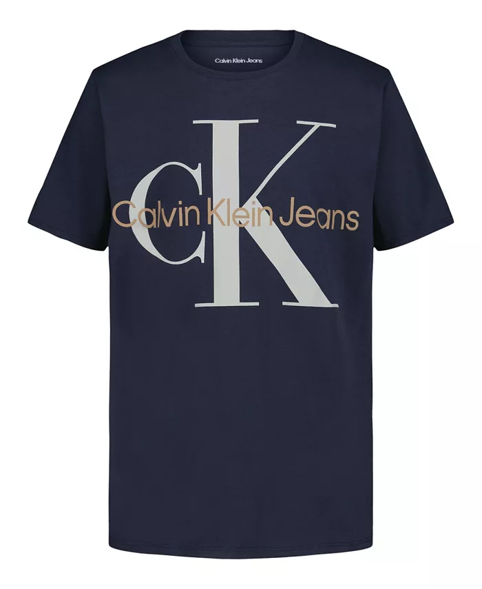 

Футболка с коротким рукавом Big Boys Monologo Calvin Klein, черный