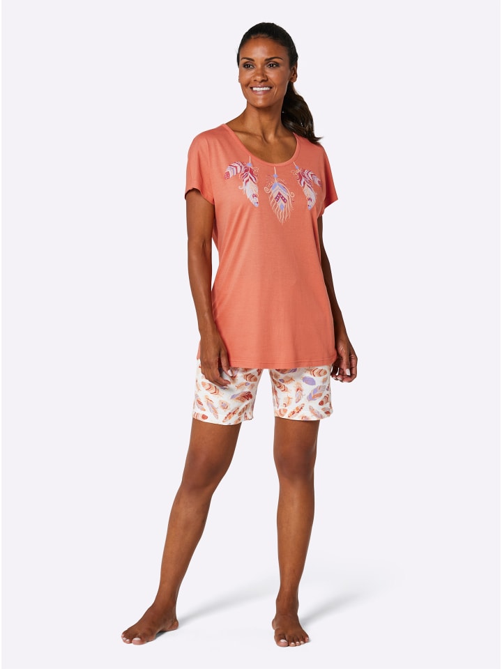 

WITT WEIDEN Короткие шорты с принтом папайя-экрю