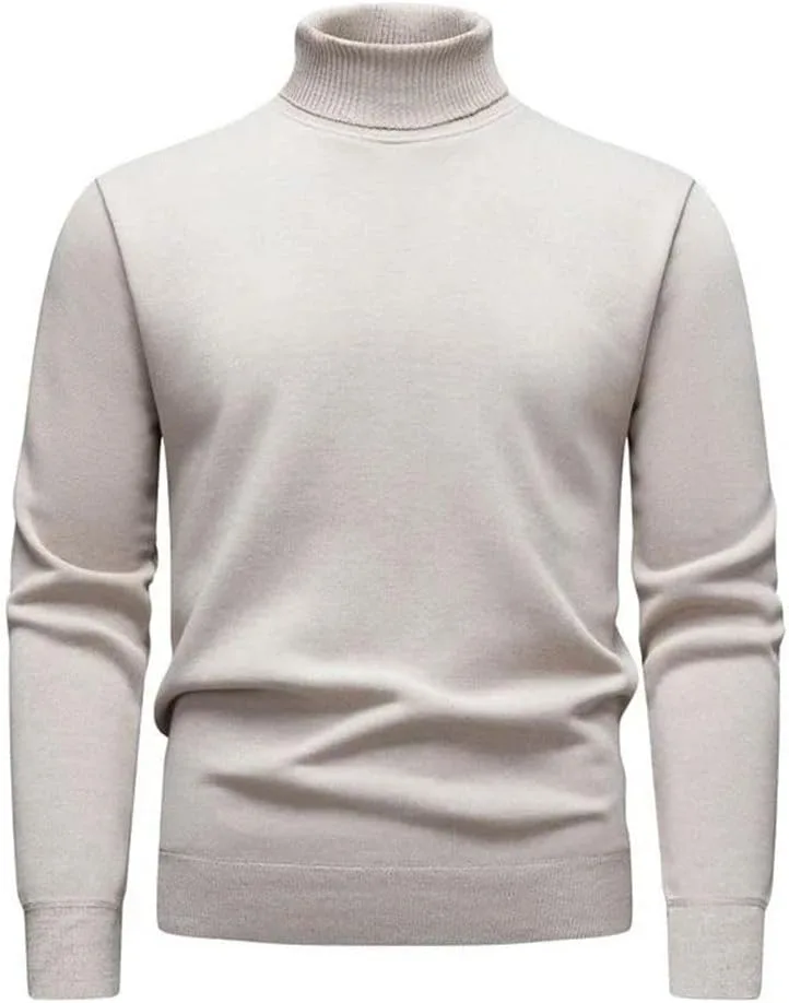 Мужской свитер с длинным рукавом Slim Fit High Neck — фото 2