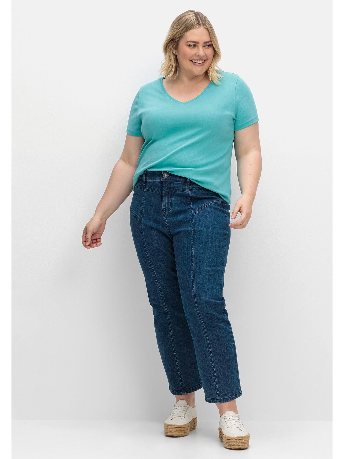 

Джинсы sheego Gerade PIA, цвет blue Denim